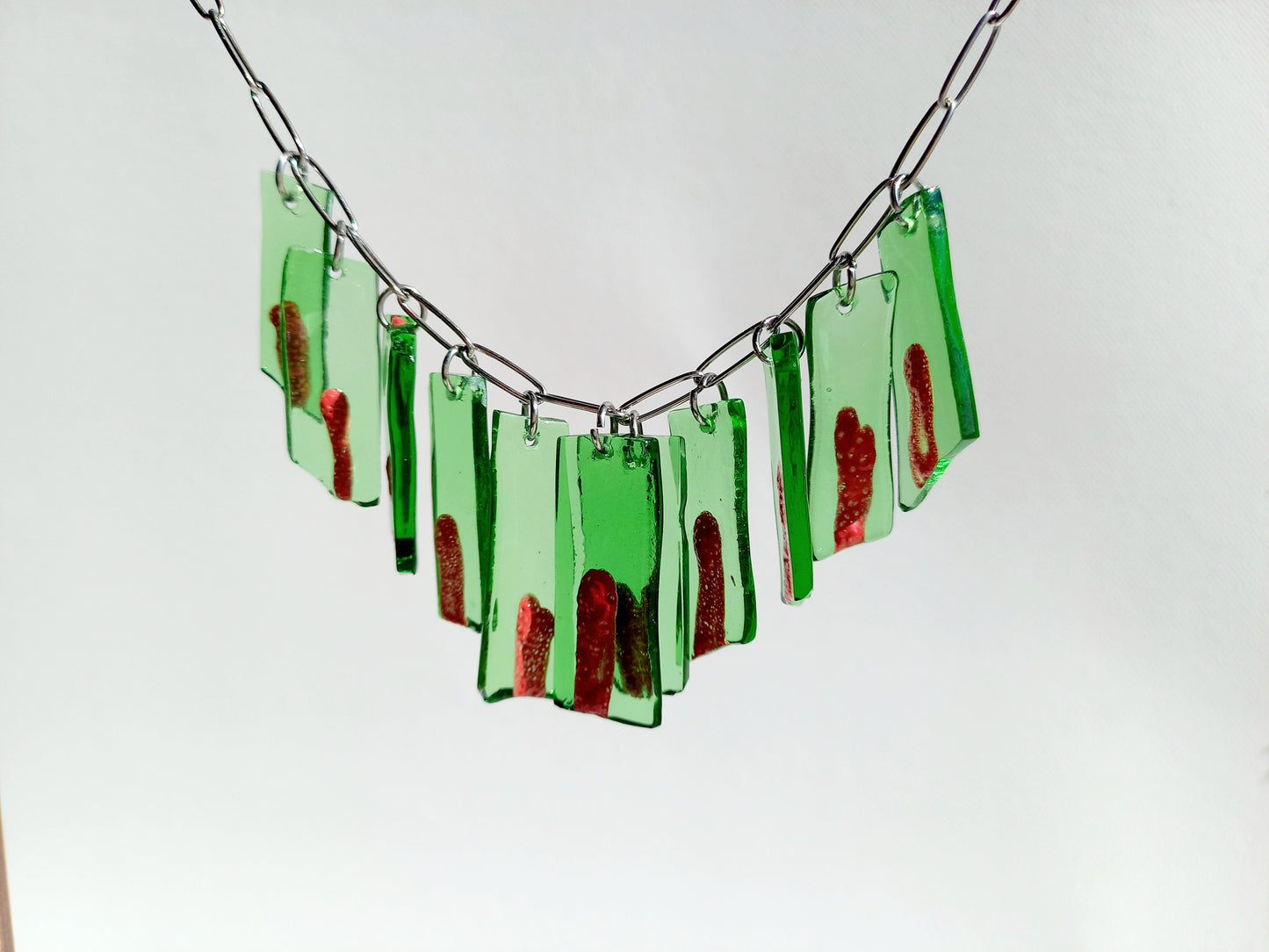 green chain necklace