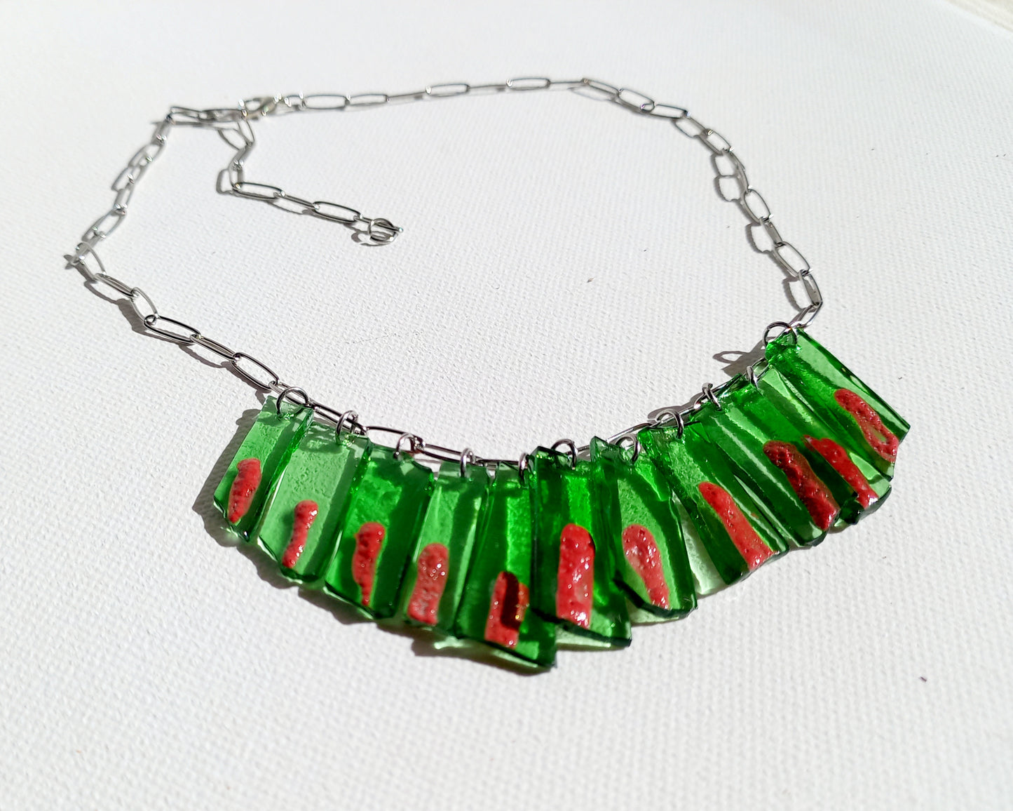green chain necklace