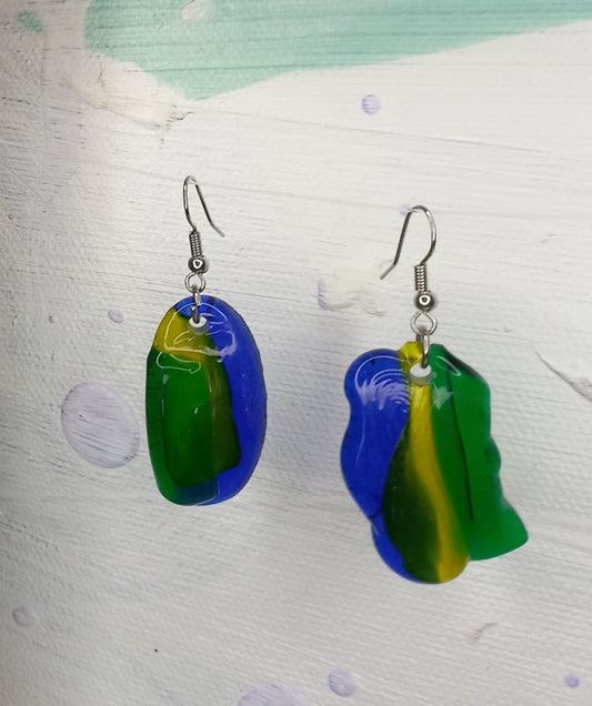 mixed color earrings
