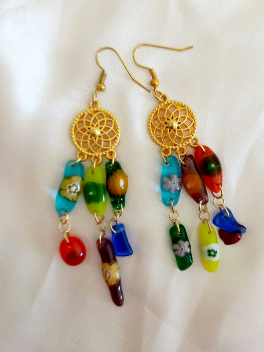 multi colors earring