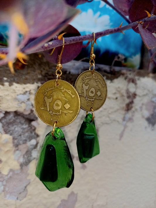 lebanies coin earrings